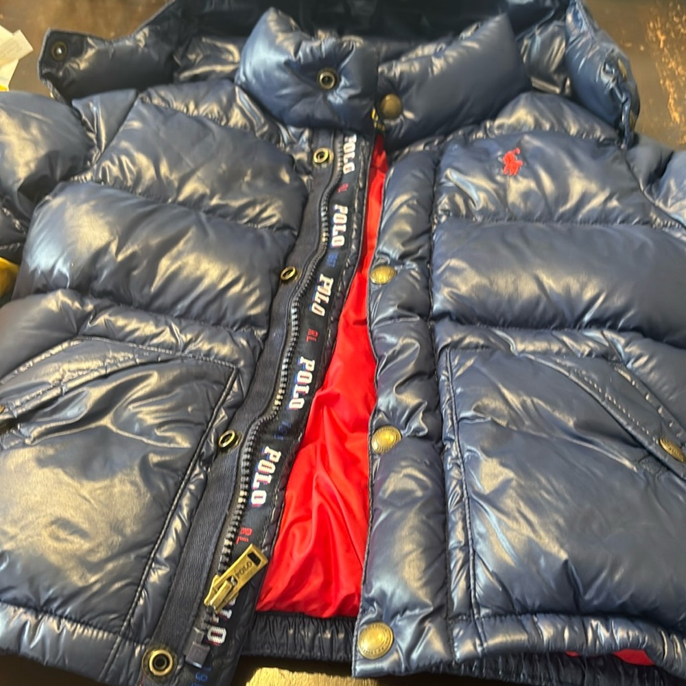Ralph Lauren Polo blue puff coat